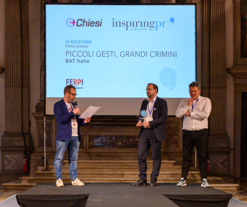 Vincitore Primo Premio InspiringPR 2023 - BAT Italia Vincitore Primo Premio InspiringPR 2023 - BAT Italia