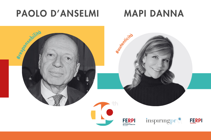 D’Anselmi e Danna sul palco a InspiringPR 2024